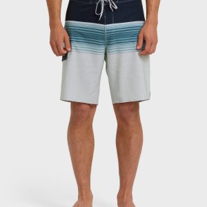 All Day Stripe Pro Performance 20 Boardshorts - Washed Blue